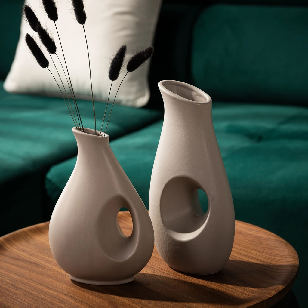 Moderná váza sivá 20 cm