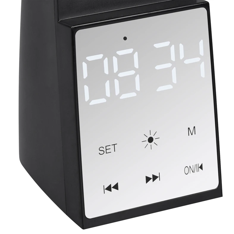 Stolná lampa LED s hodinami a reproduktorom Bluetooth LINUS