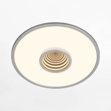 Kruhový LED plafón s hĺbkovým efektom chróm TORO