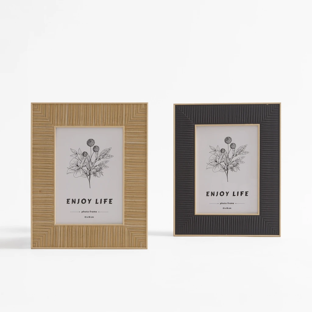 Rám na fotografie v boho štýle 13x18 cm hnedý