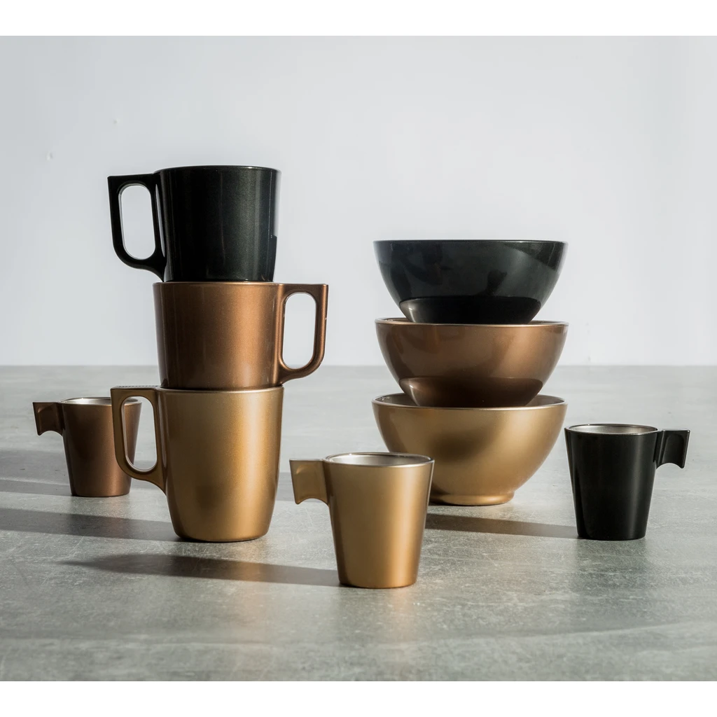 Šálka na espresso FLASHY BLACK 80 ml, čierna