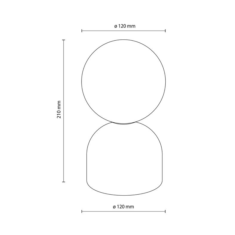 Stolná lampa s oranžovým podstavcom MIKI
