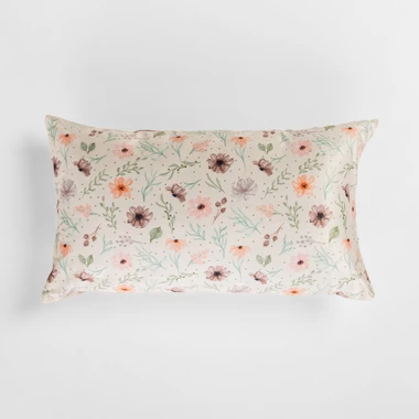 Dekoračná kvetinová obliečka na vankúš DAISY krémová 30x50 cm