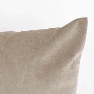 Béžový velúrový vankúš VELVIO 45x45 cm