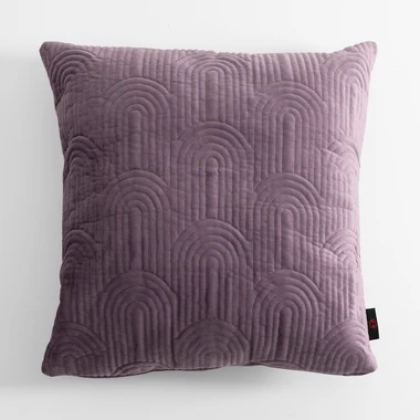Geometrická velúrová obliečka na vankúš fialová JONES 45x45 cm