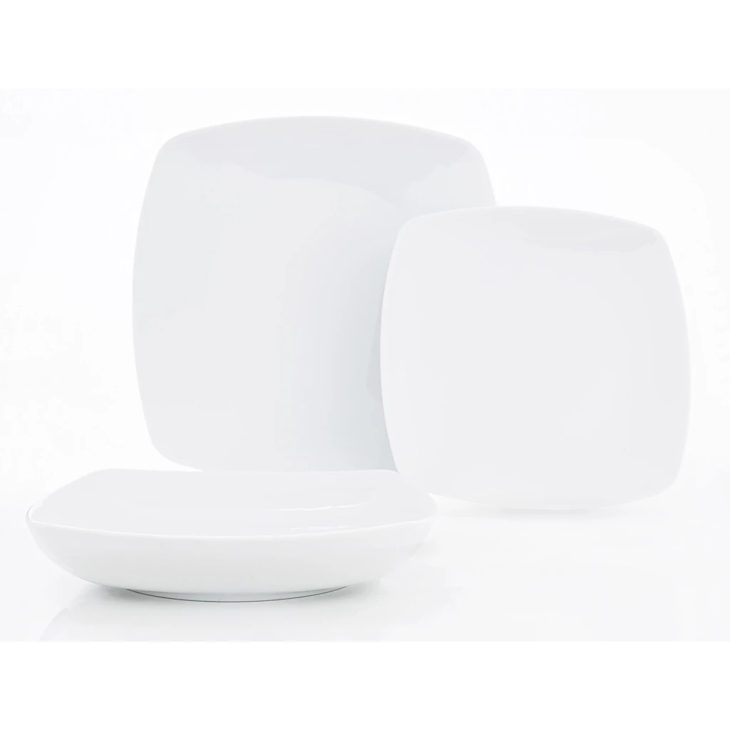 Kávová súprava z bieleho porcelánu APOSTROPHE pre 6 osôb