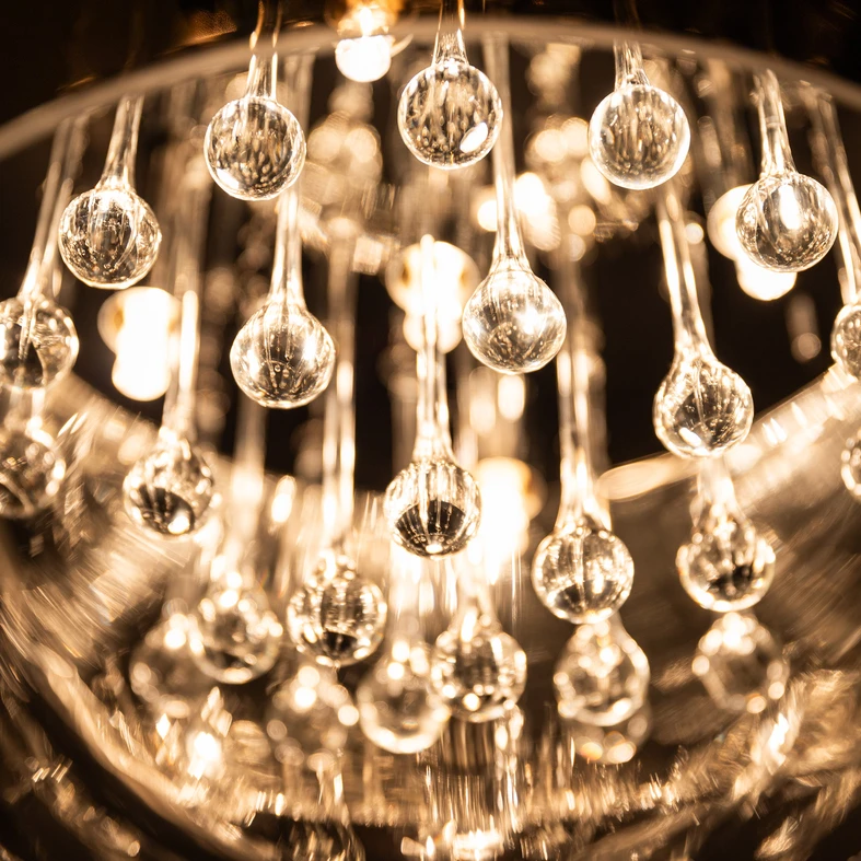 Závesné svietidlo CRYSTAL zlaté 40 cm