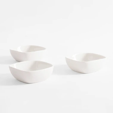 Súprava 3 štvorcových servírovacích misiek 160 ml