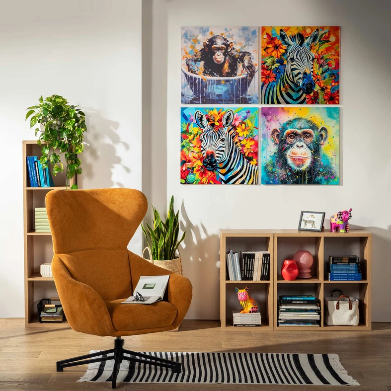 Obraz na plátne ZEBRA I 60x60 cm