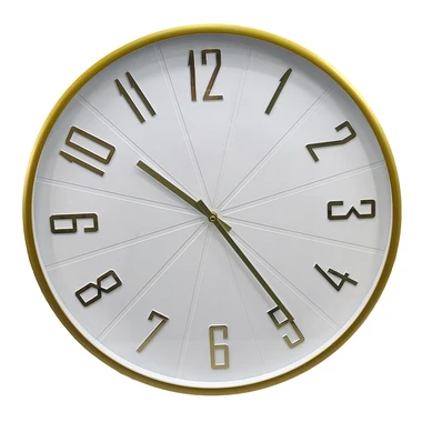 Hodiny na stenu bielo-zlaté 49,5 cm
