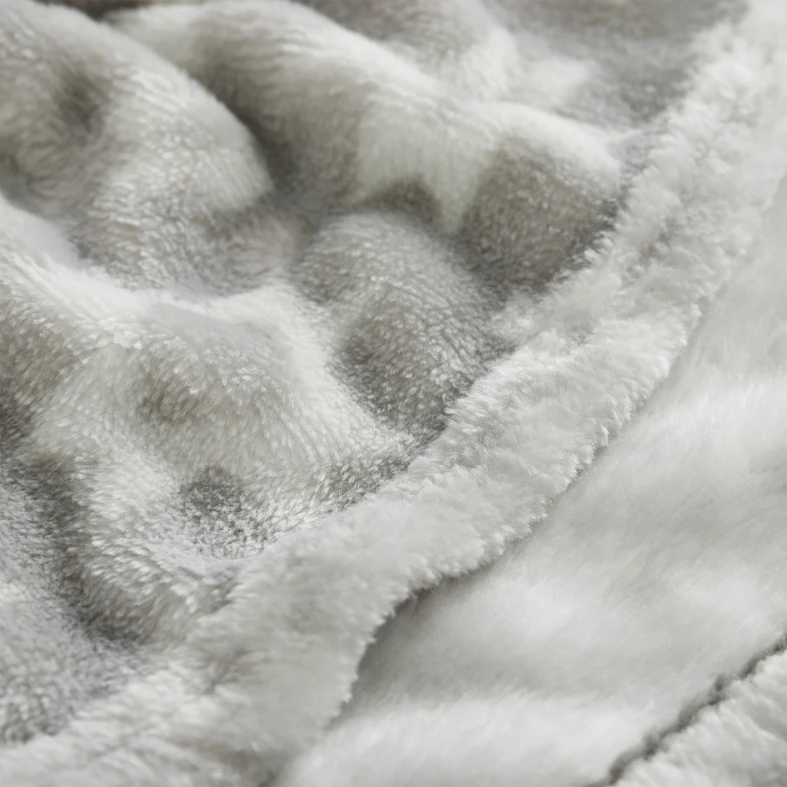 Deka, geometrický vzor, béžová CODIE 130x160 cm