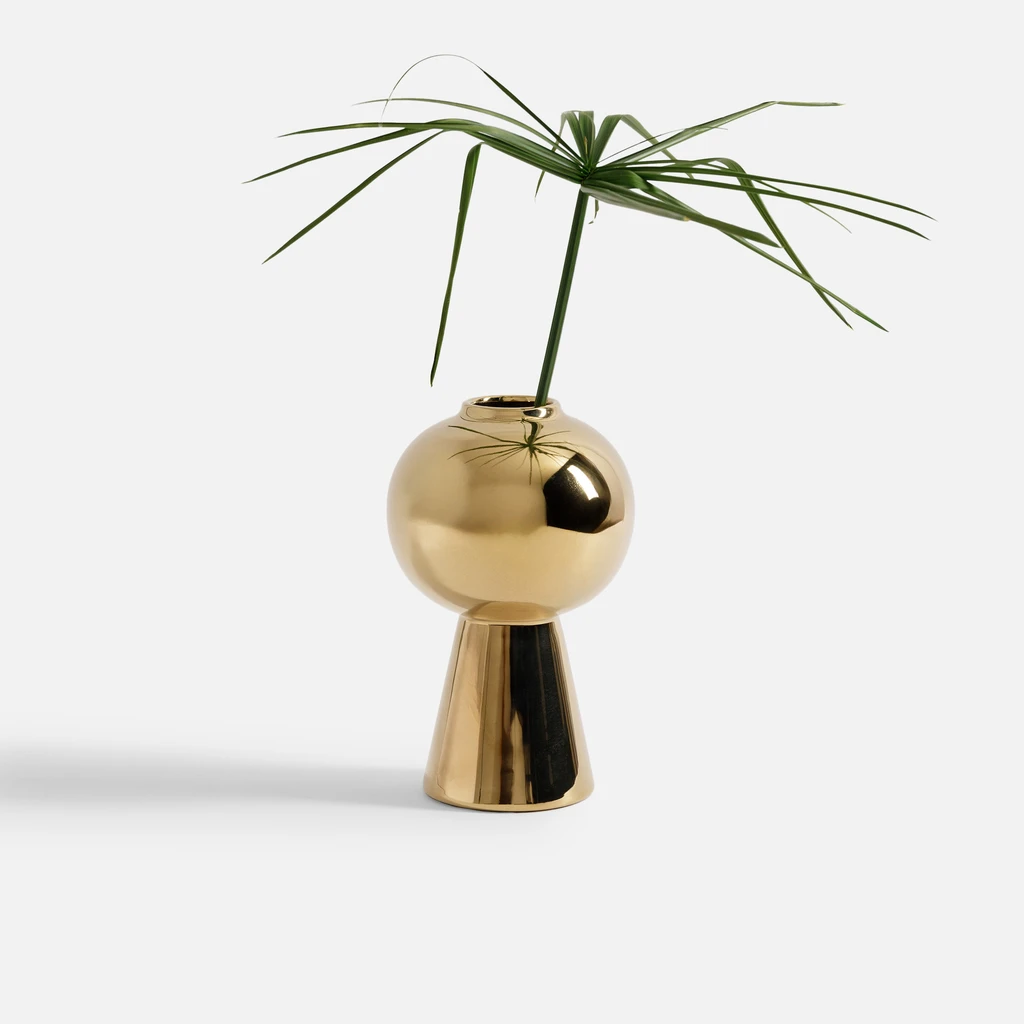 Moderná váza zlatá 25 cm