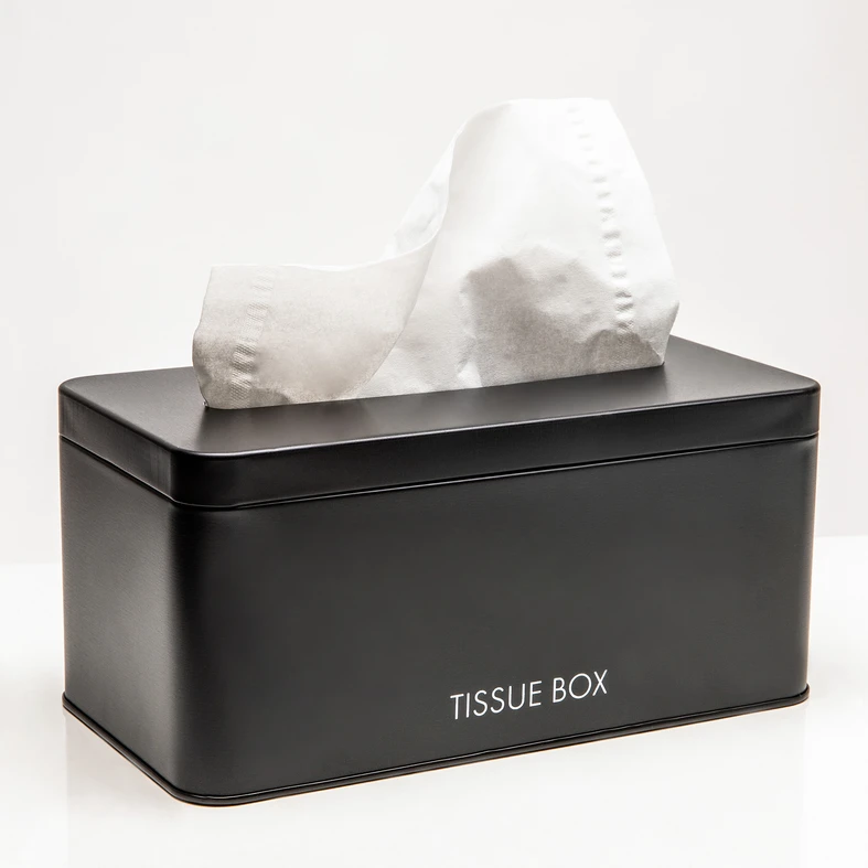Škatuľa na vreckovky čierna