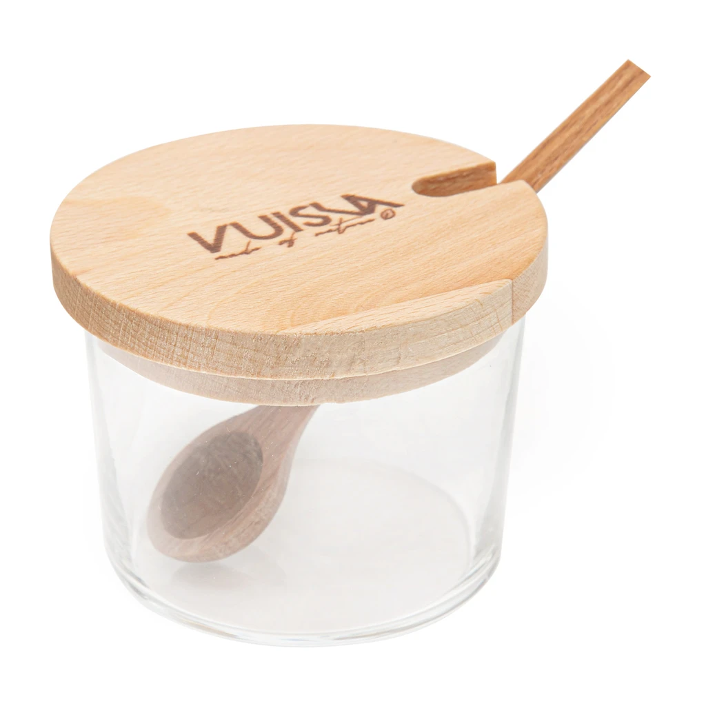 Cukornička s dreveným vekom a lyžičkou VUISLA 220 ml