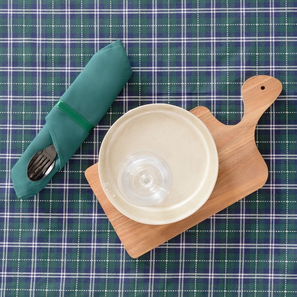 Obrus so škótskym vzorom zelený NEWPORT 85x85 cm