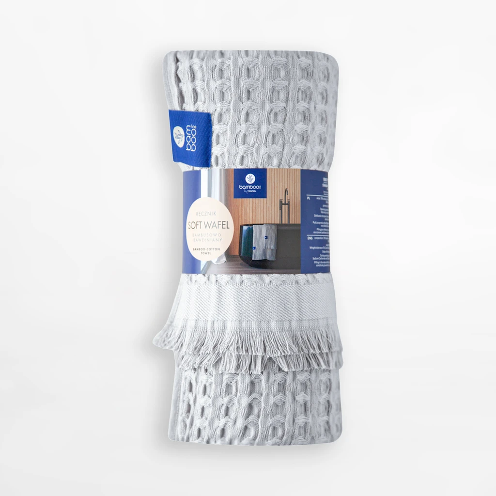 Strieborný bambusový uterák SOFT WAFEL BAMBOO SPA 50x80 cm