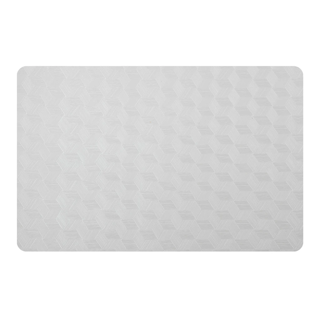 Podložka na stôl s geometrickým vzorom strieborná 43,5 x 28,5 cm