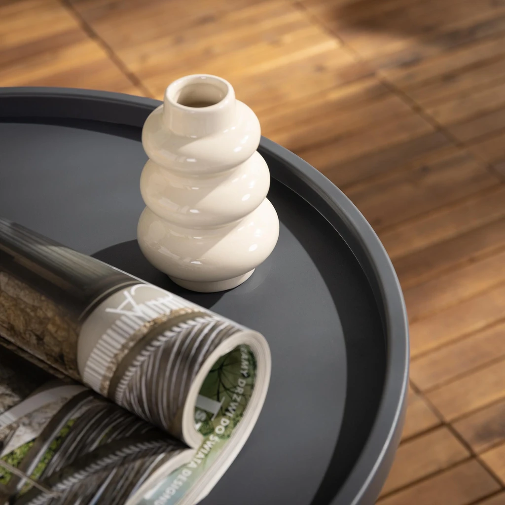 Váza snehuliak v béžovej farbe 12 cm