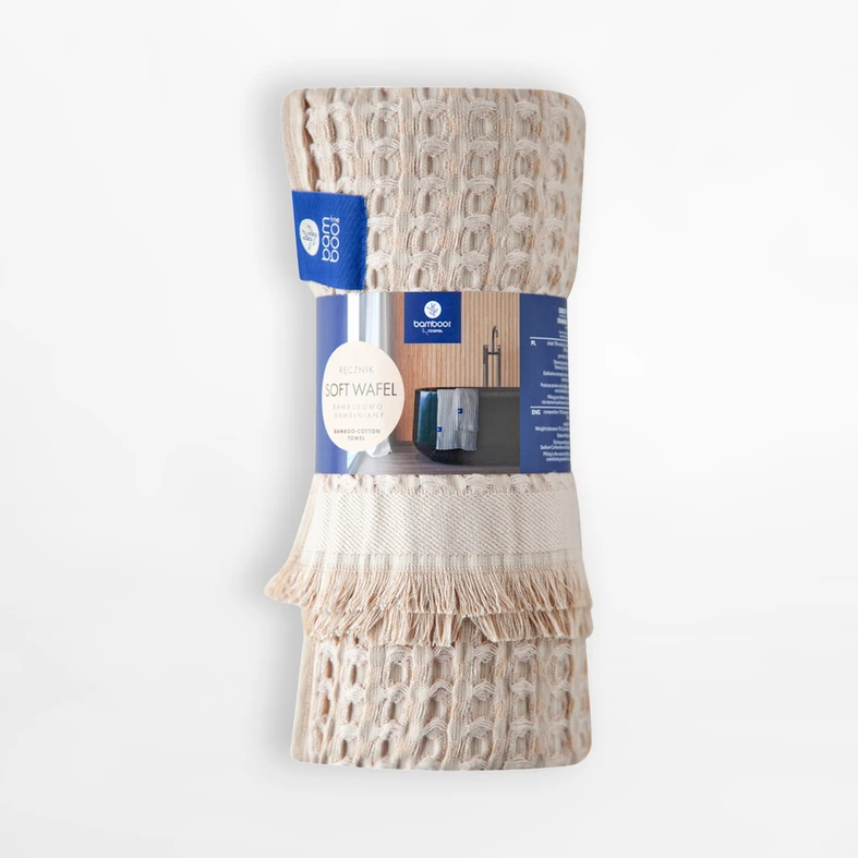 Bambusový uterák vo farbe cappuccino SOFT WAFEL BAMBOO SPA 80x160 cm