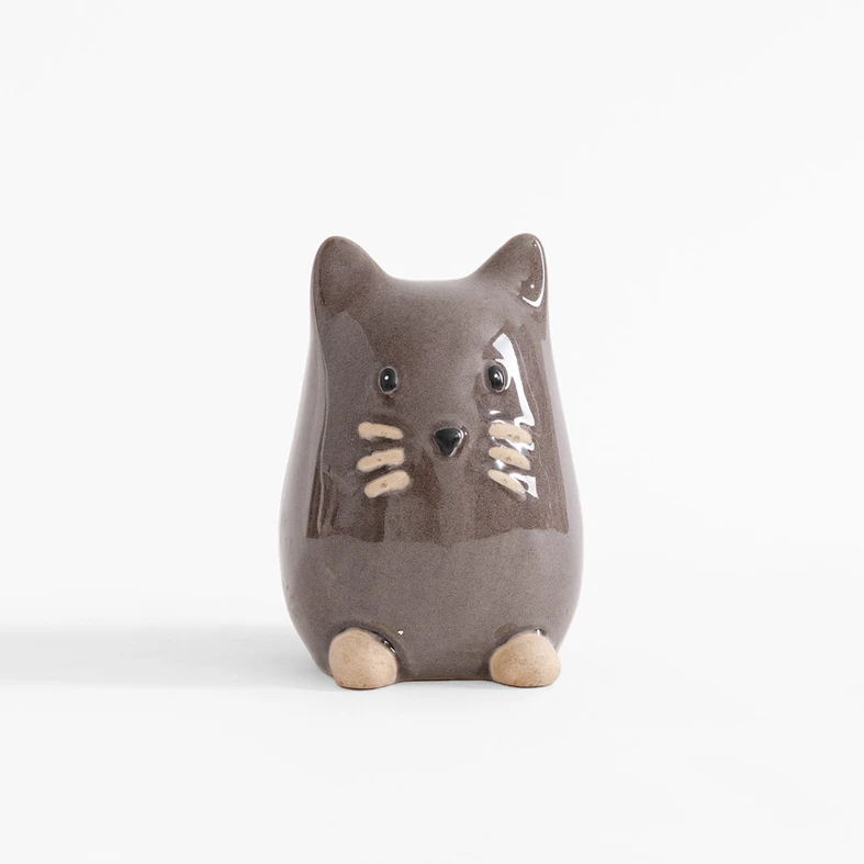 Porcelánová figúrka, mačka, 13 cm, MIX