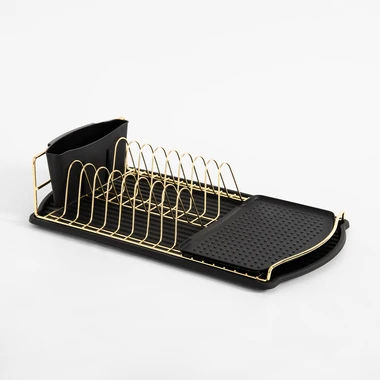 Sušička na riad čierno-zlatá 47,5x26,5x11 cm