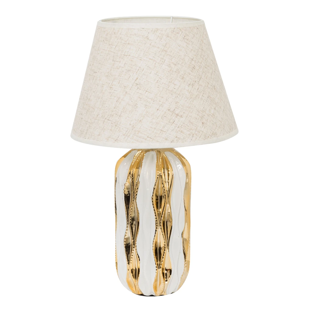 Stolná lampa 7109 bielo-zlatá