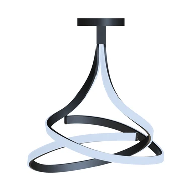 LED prisadený luster čierny VISO 60 cm