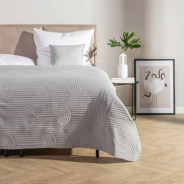 Prehoz na posteľ TOSCA svetlosivý 220x200 cm