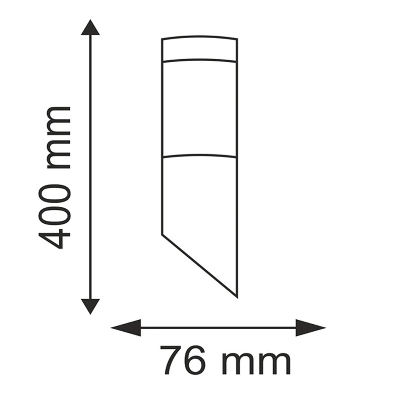 Vonkajšie nástenné svietidlo šikmé bielo-sivé OSLO