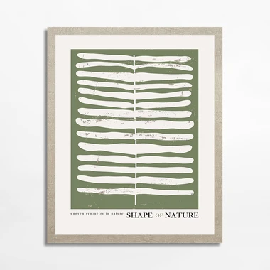 Maľba s rastlinným motívom SHAPE OF NATURE II 40x50 cm