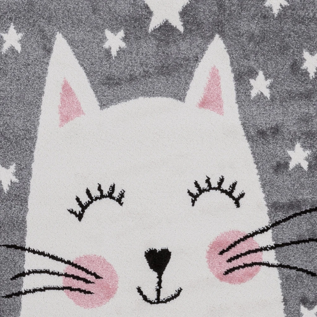 Sivý koberec, králik HAPPY 80x150 cm