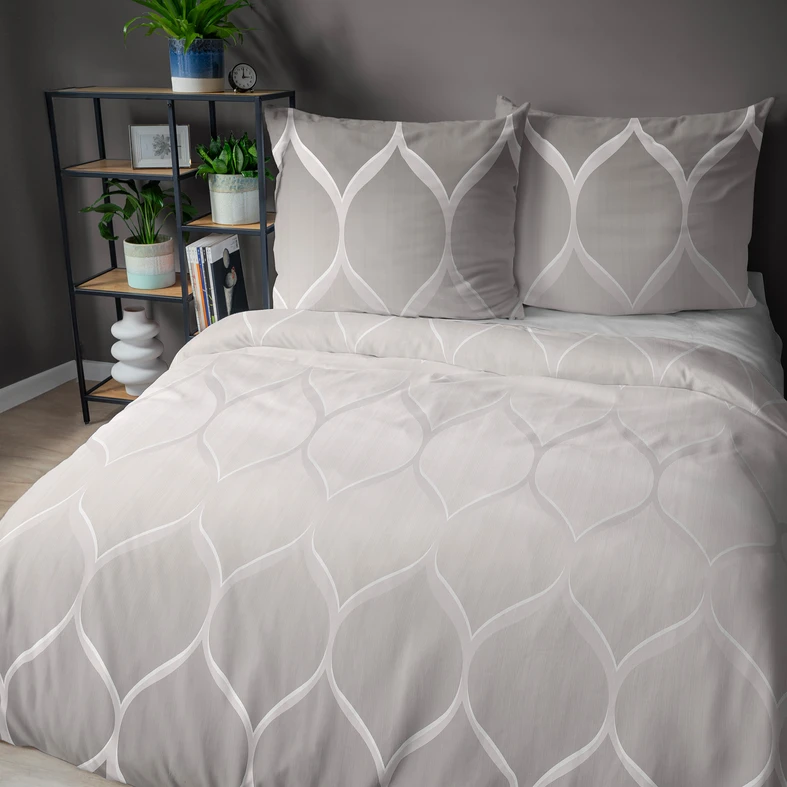 Beżowa pościel bawełniana