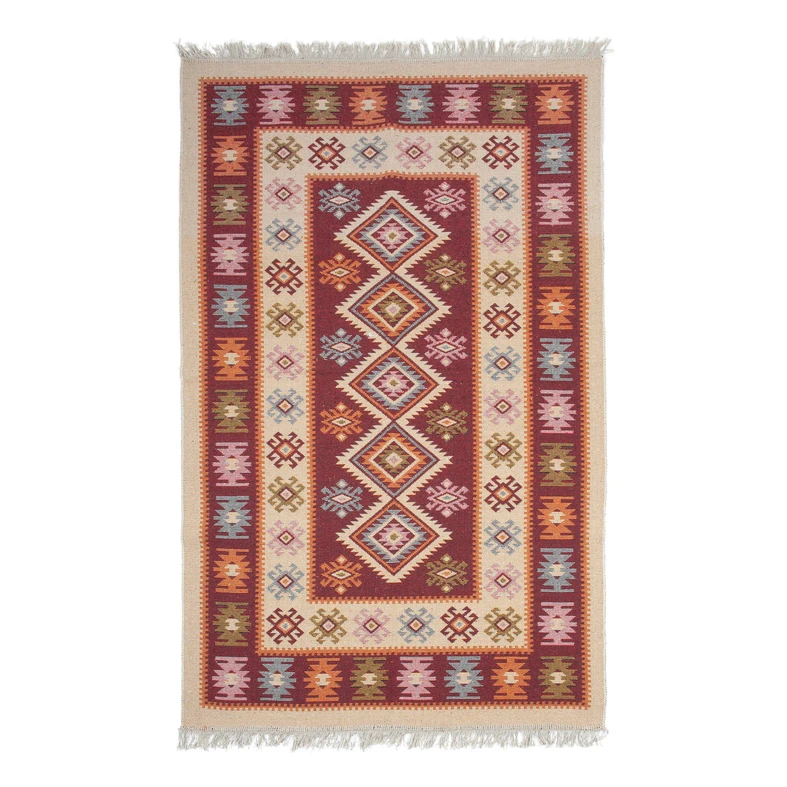 Koberec tmavočervený ALBORG KOSOŠTVORCE 120x180 cm