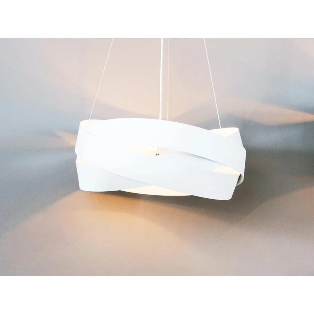 Biele závesné svietidlo TORNADO