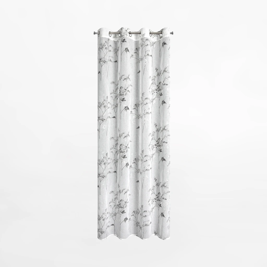 Zasłona na przelotkach do salonu w polne kwiaty