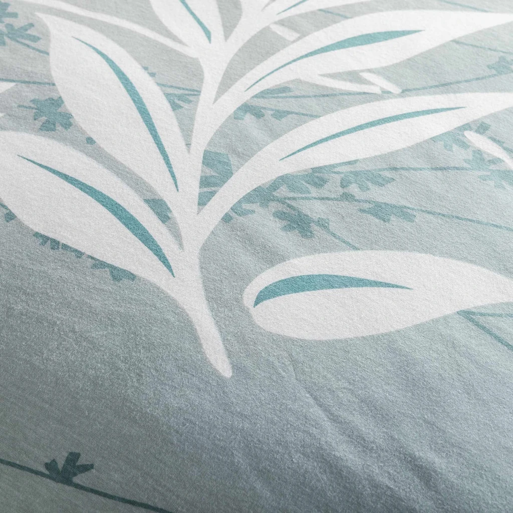 Bavlnená posteľná bielizeň JERSEYLOVE s bielymi listami 160x200 cm