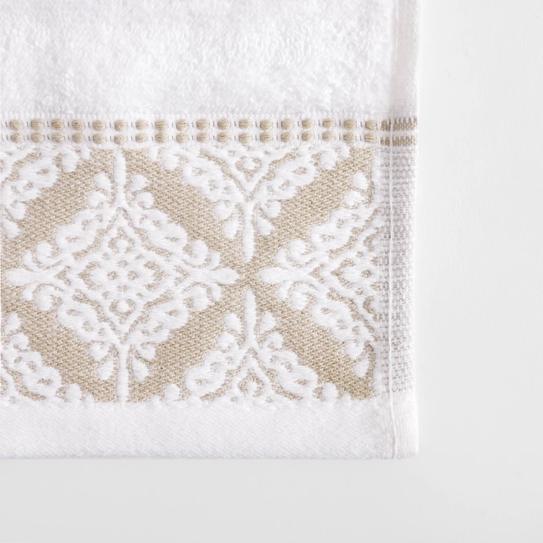 Bavlnený uterák bielo-béžový AGADIR 70x140 cm