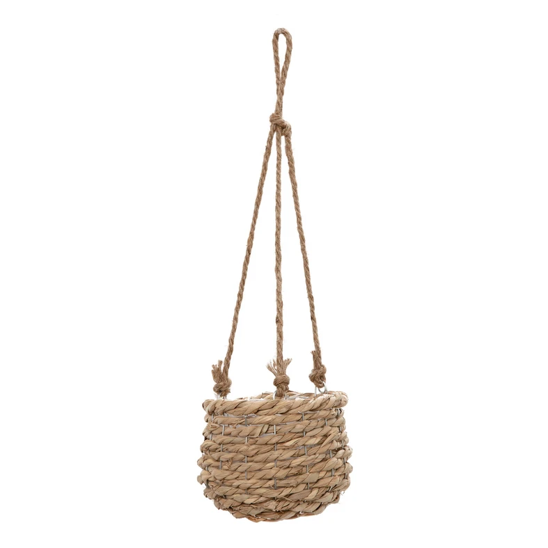 Obal na črepník, závesný, pletený 16x15 cm