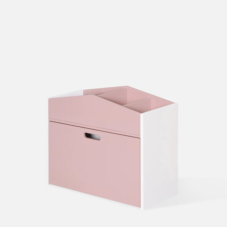 Truhla na hračky FALIANO bielo-ružová