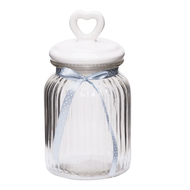 Sklenená nádoba s keramickým vekom 1 l