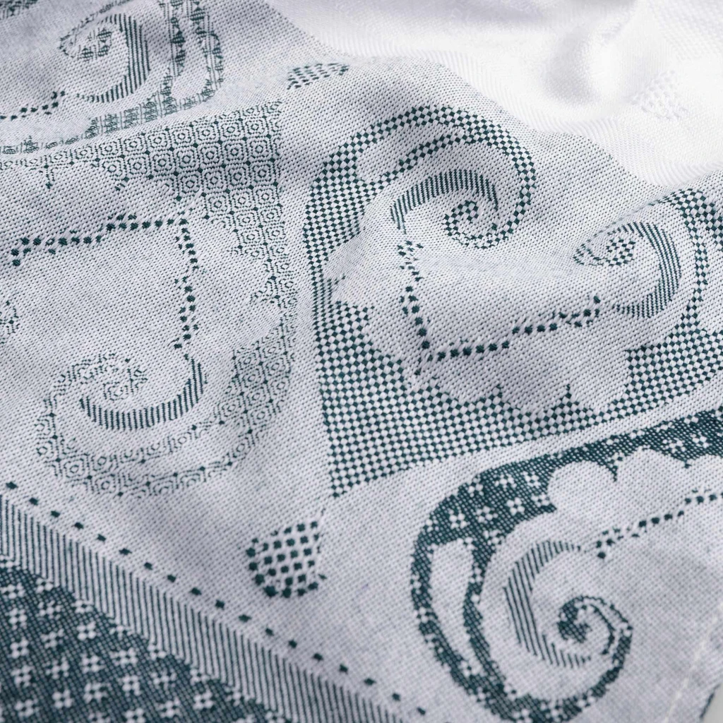 Ścierka kuchenna biało-zielona