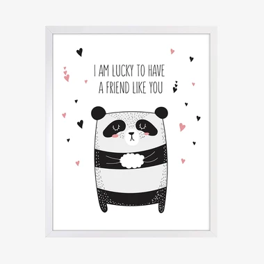 Obraz s motívom spiaceho medvedíka PANDA 40x50 cm