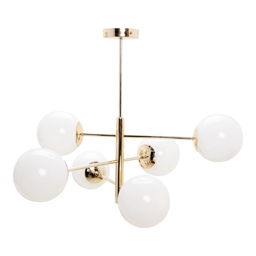 Závesná lampa gule 6-bodová zlatá AURORA