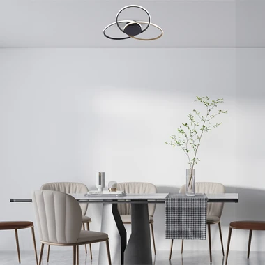 Stropné LED svietidlo BOLD čierno-zlaté