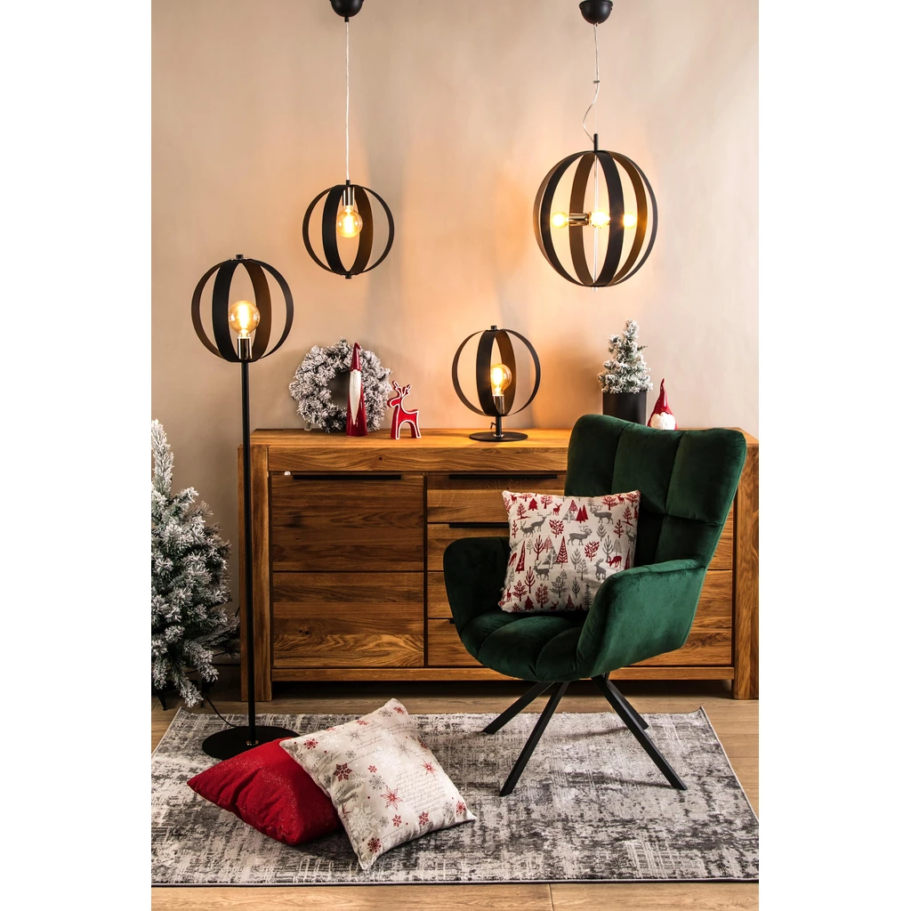 Moderná čierna stojacia lampa do obývačky LIVIA