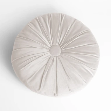 Dekoratívny okrúhly vankúš SELMA krémový 40 cm