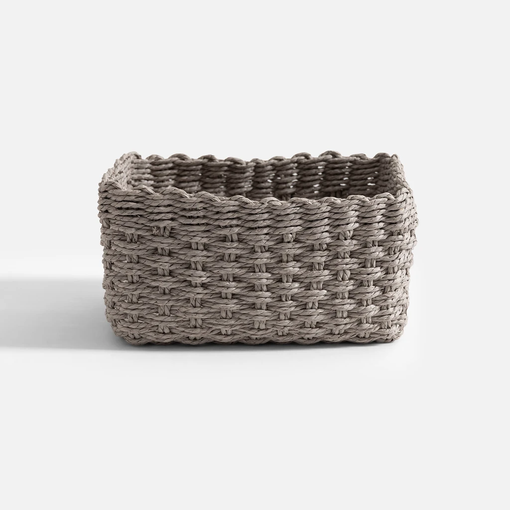 Súprava 3 úložných košov v sivej farbe