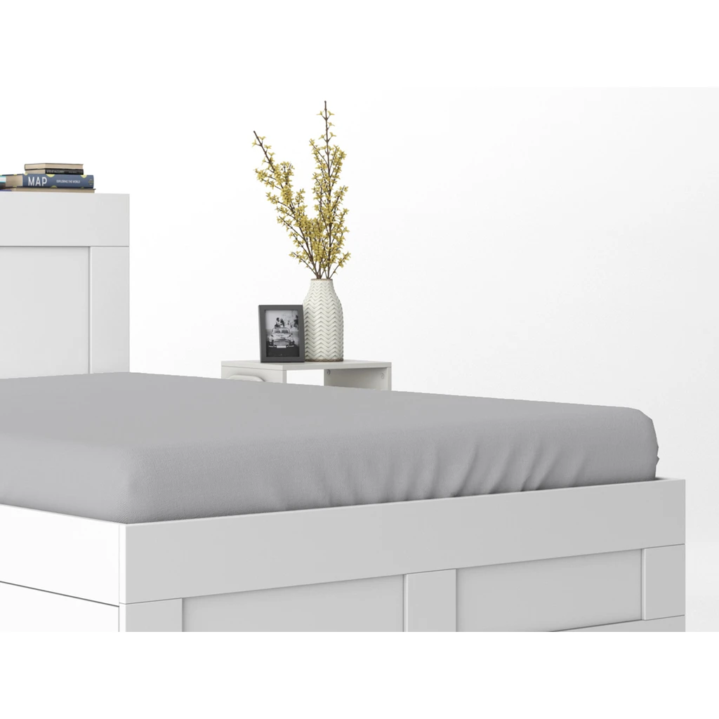 Bavlnené prestieradlo PURE s gumičkou, svetlosivé 180x200 cm