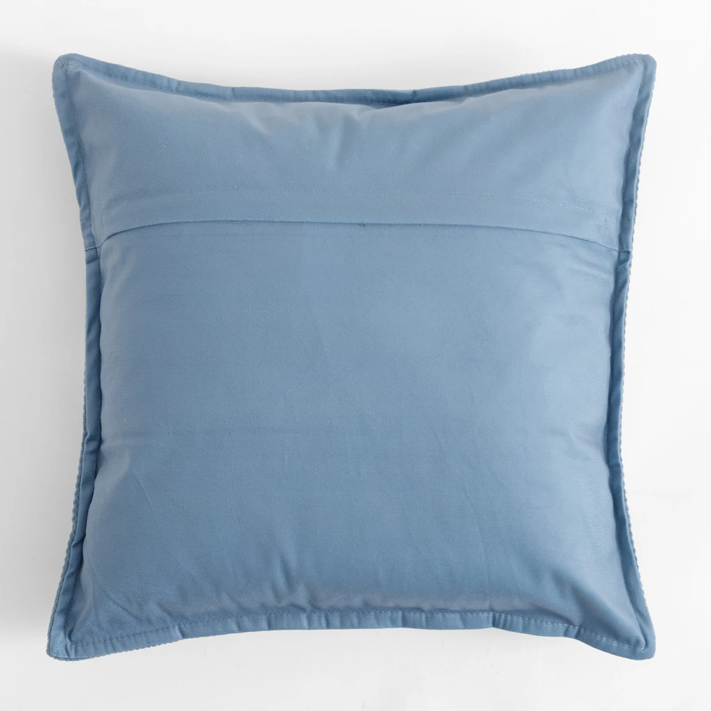 Niebieska poszewka ozdobna z zamkiem