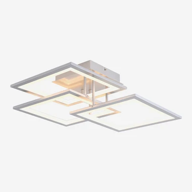 Rámové stropné LED svietidlo v striebornej farbe MODESTO